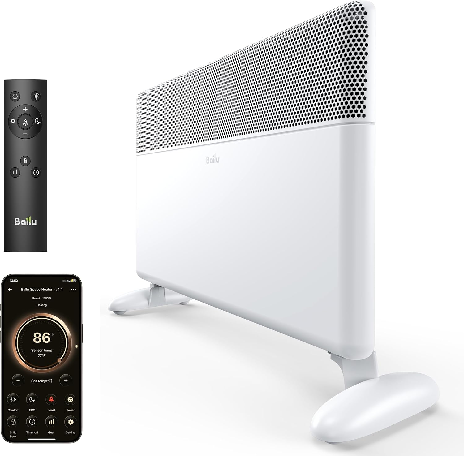 Ballu Convection Panel Space Heater for Large Room