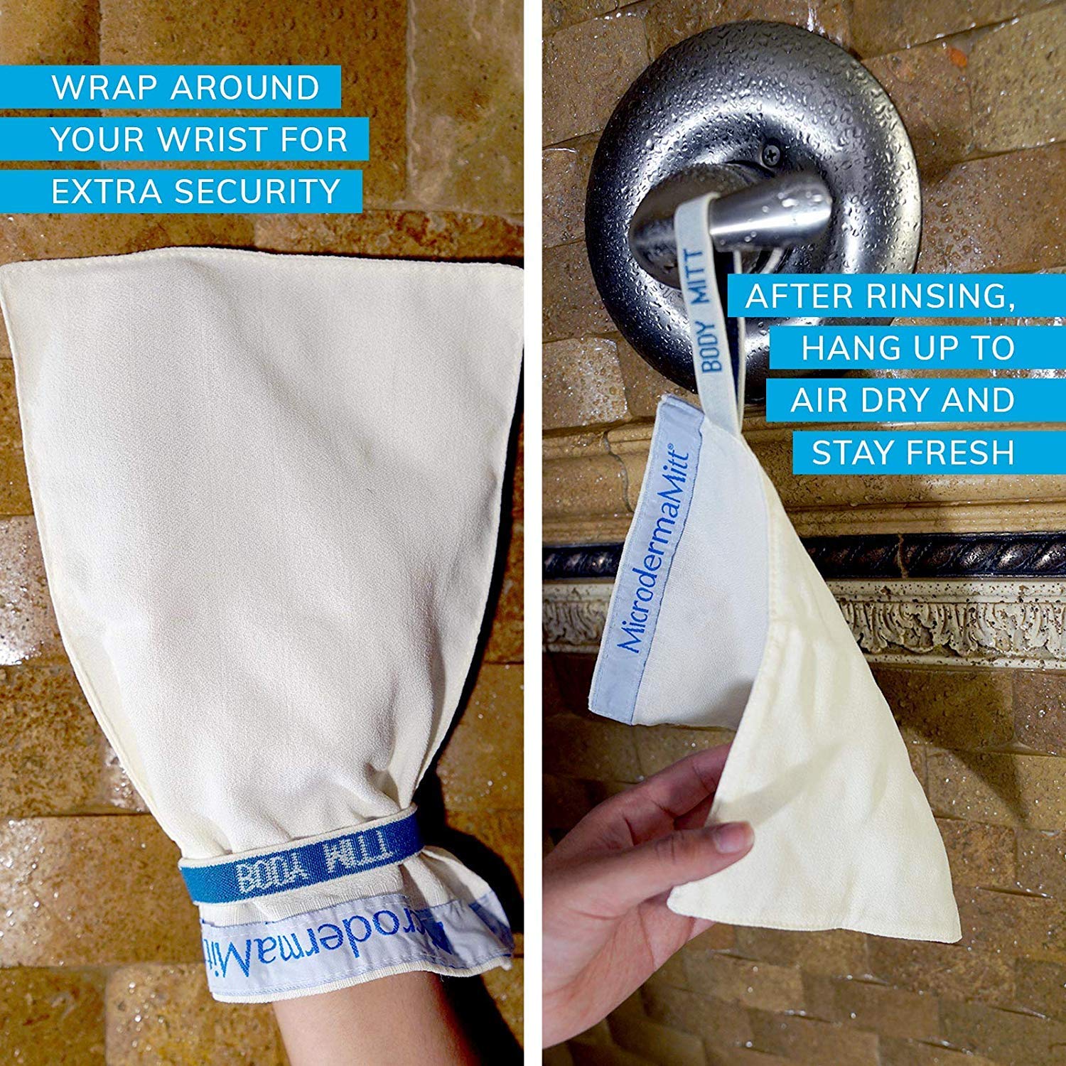 MicrodermaMitt Deep Exfoliating Mitt Body Scrub Dead Skin Remover