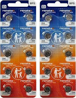 Renata 394 SR936SW Batteries - 1.55V Silver Oxide 394 Watch Battery (20 Count)