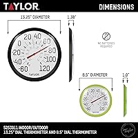 Vista 2 de Taylor Termómetros de pared para interiores y exteriores, juego de 2, negro y verde