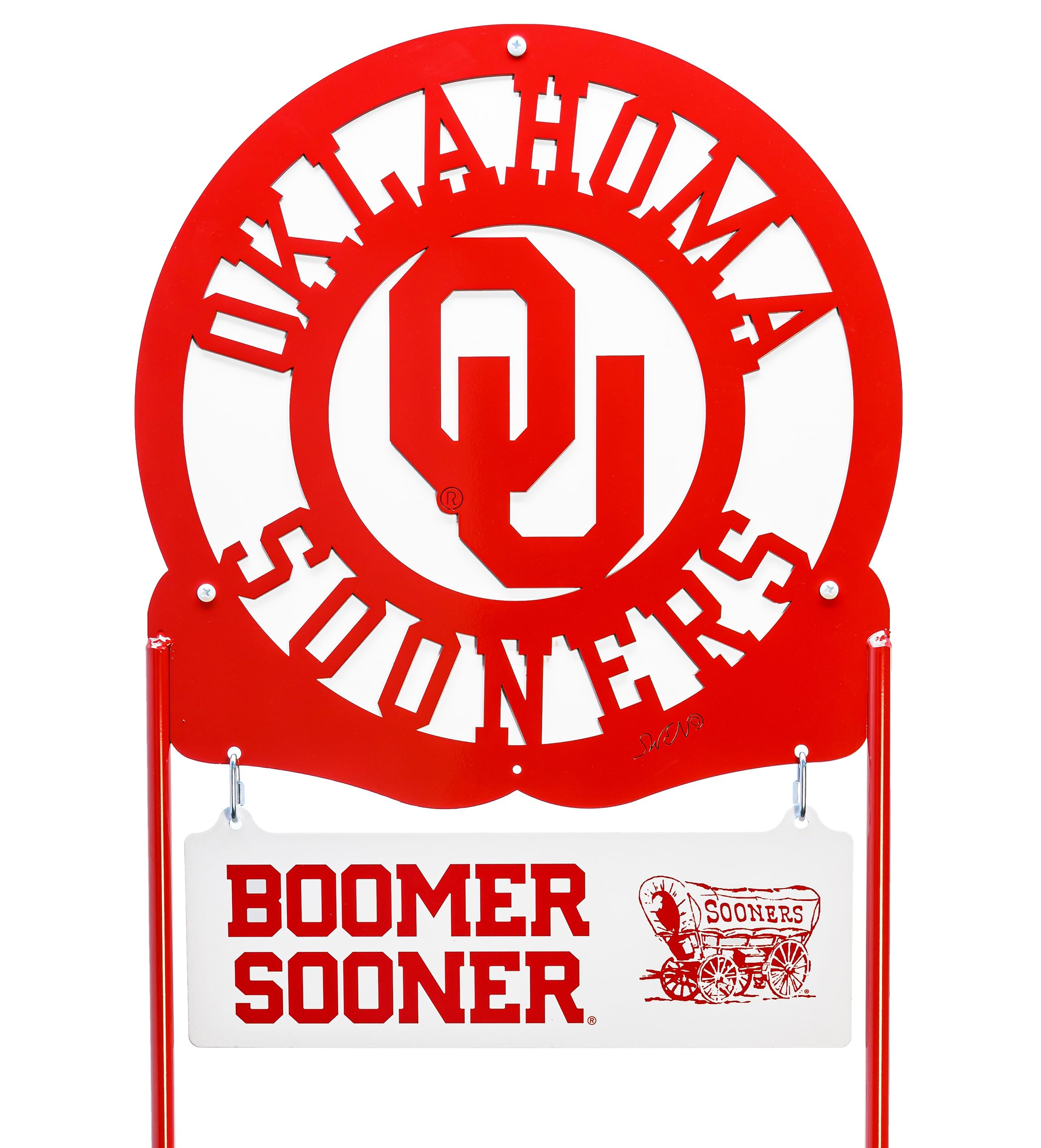 SWEN Products OKLAHOMA SOONERS Collegiate Metal Lawn Yard Sign