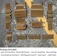 Vista 4 de EMERSONGEARS Chaleco táctico Molle 500D, chaleco de corte láser táctico de liberación rápida modular para revista, FCSK CQC MK3, mochila para caza