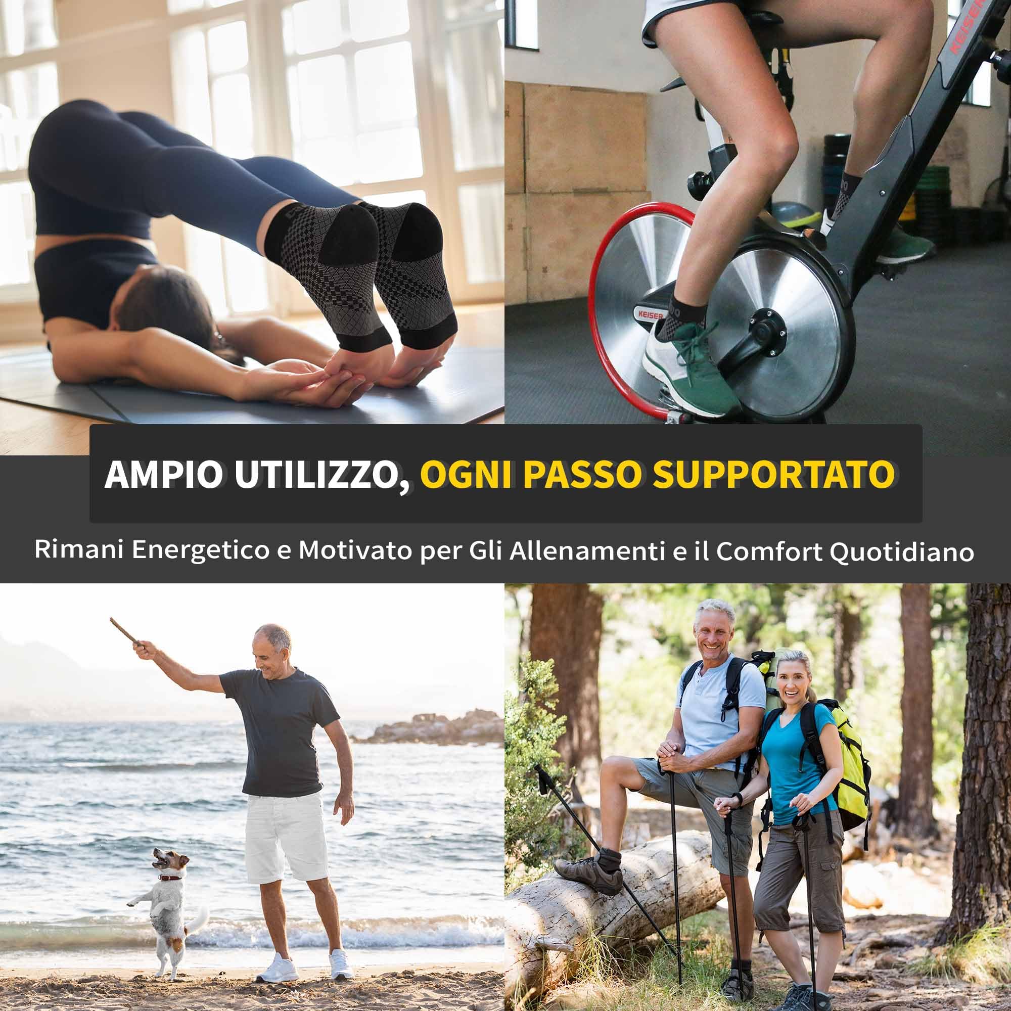 CAMBIVO Cavigliera Ortopedica 2 Paia, Cavigliera Sportivo per Distorsione, Tutore Caviglia Uomo Donna, Fascia Elastica Caviglia, Supporto per Fascite Plantare, Danni ai Legamenti, Sport, Running