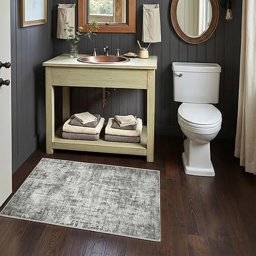 Miniatura 62 de Alfombra de área lavable de 5 x 7 pies para sala de estar, alfombra grande abstracta para comedor, dormitorio, alfombra antideslizante de 5 x 7