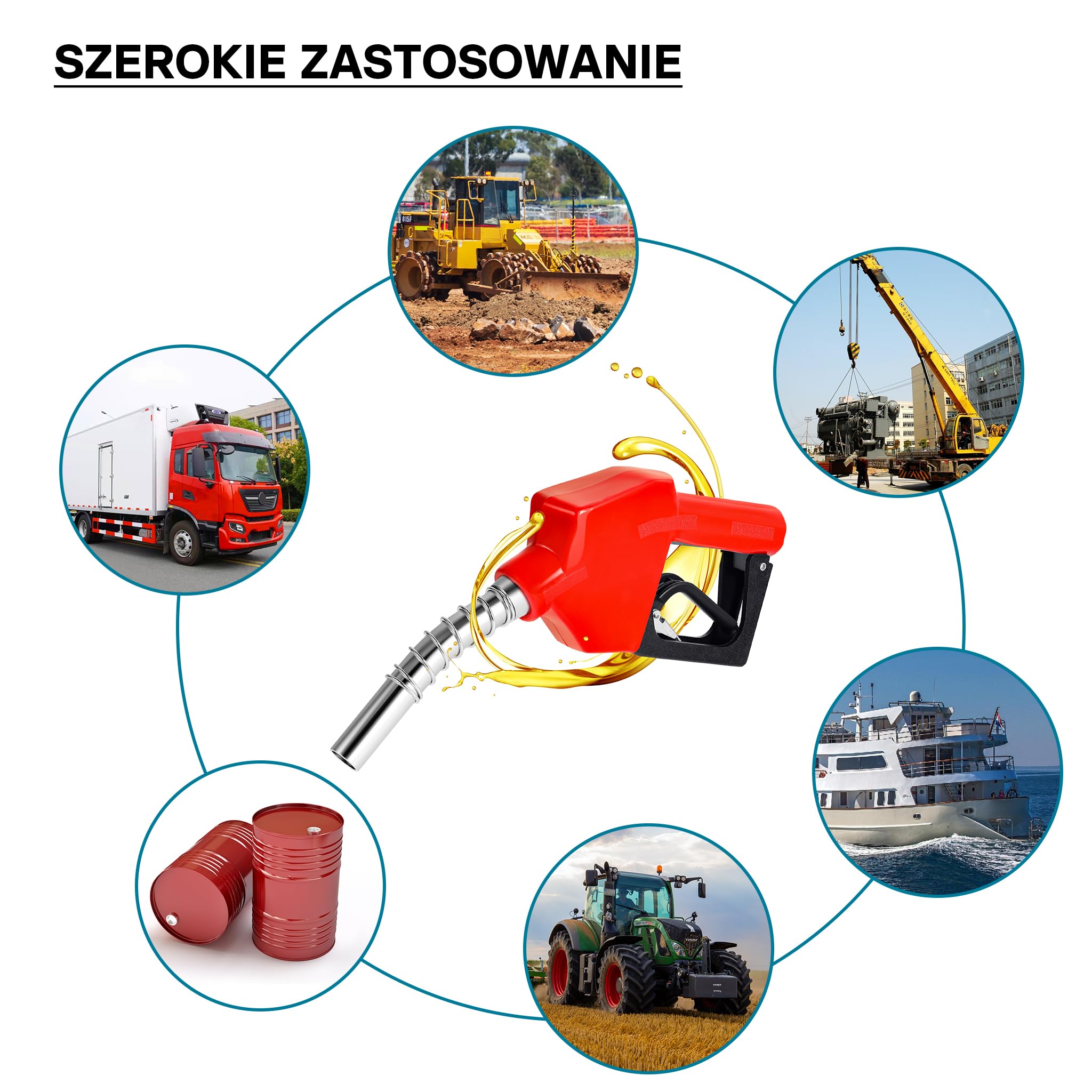 Wiltec Pompa do oleju napędowego i opałowego 550 W 20-60 l/min, samozasysająca 230 V zestaw z wężami i pistoletem