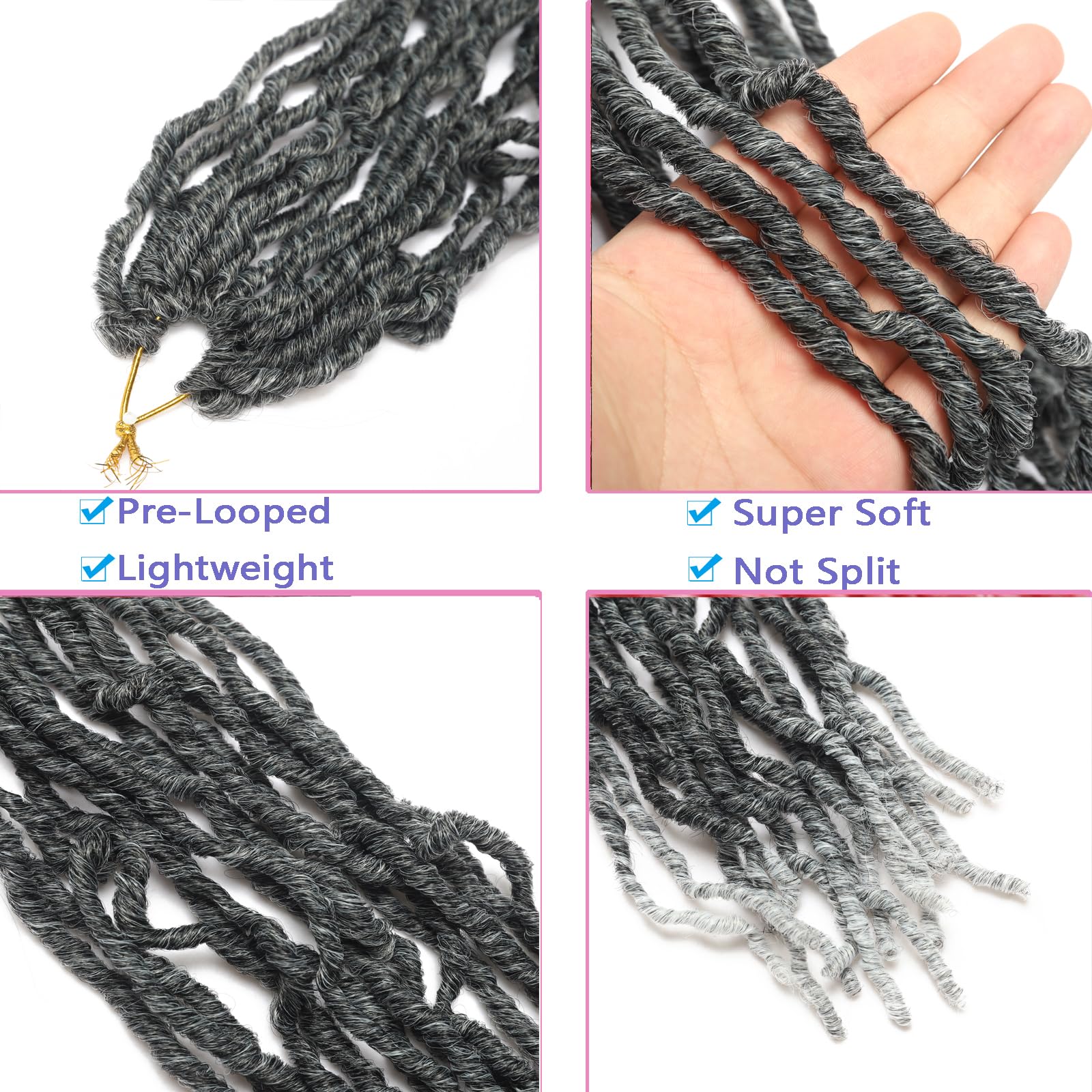 120 Strands Short Faux Locs Crochet Hair 12Inch New Soft Locs wavy Dreadlocks Amazon.com : Bylatt 8 Packs Short Faux Locs Crochet Hair 120  main image 3