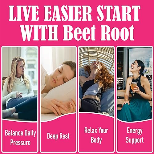 Miniatura 7 de Cápsulas de raíz de remolacha  1300 mg de polvo de remolacha para energía natural y apoyo de resistencia, sin OMG, 60 cápsulas, suministro para 30