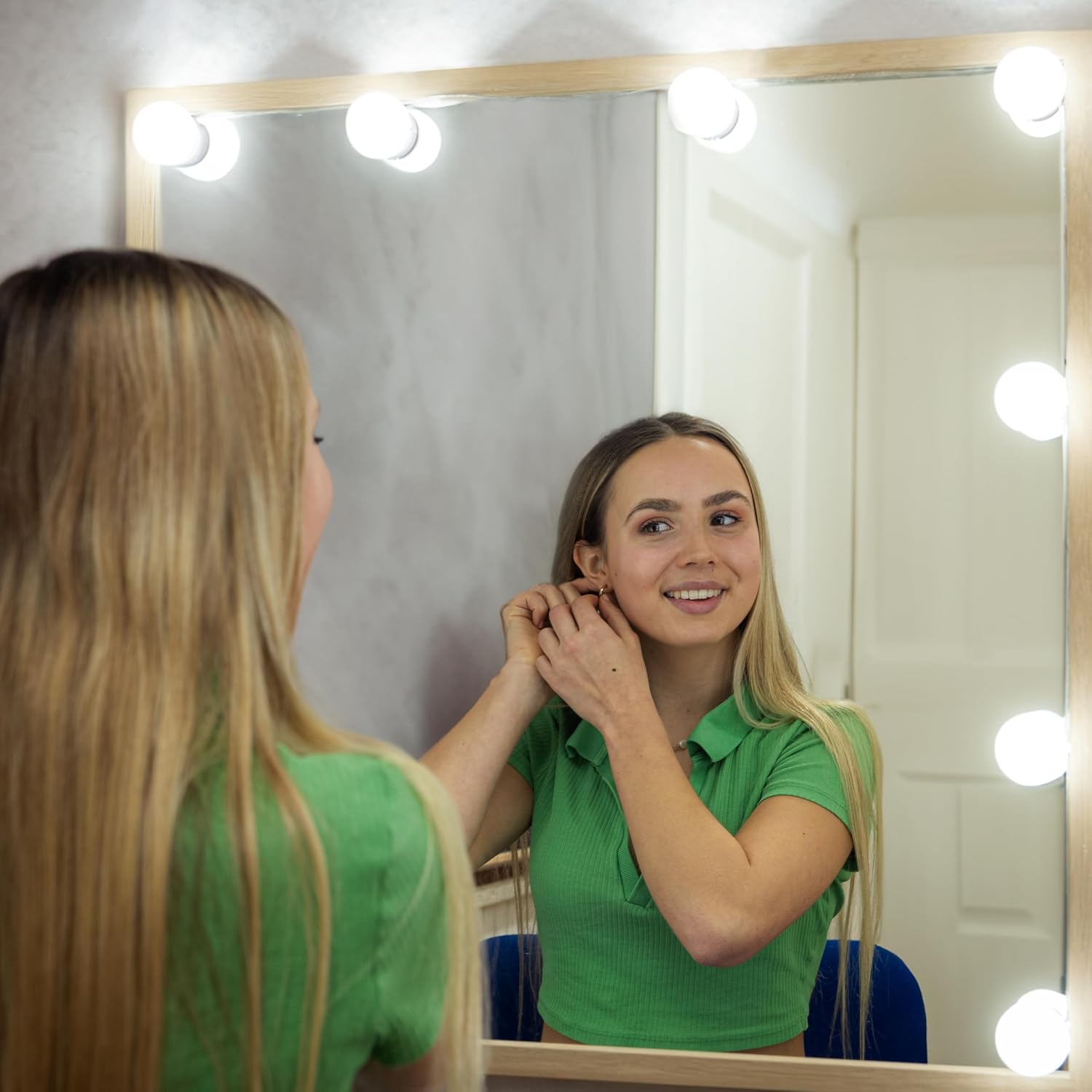 Fizz Creations Hollywood Vanity String Lights 10 Dimmable Light Bulbs. USB Powered. 4.5m Total Length. 3 Colour Modes. Hollywood Mirror with Lights Hollywood Vanity Mirror with Lights