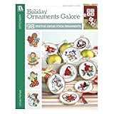 LEISURE ARTS Cross Stitch Holiday Ornaments Galor Cross Stitch Book- Pattern Kits from Snowmen to Elves to Woodland Creatures, 98 Christmas Ornaments Design.