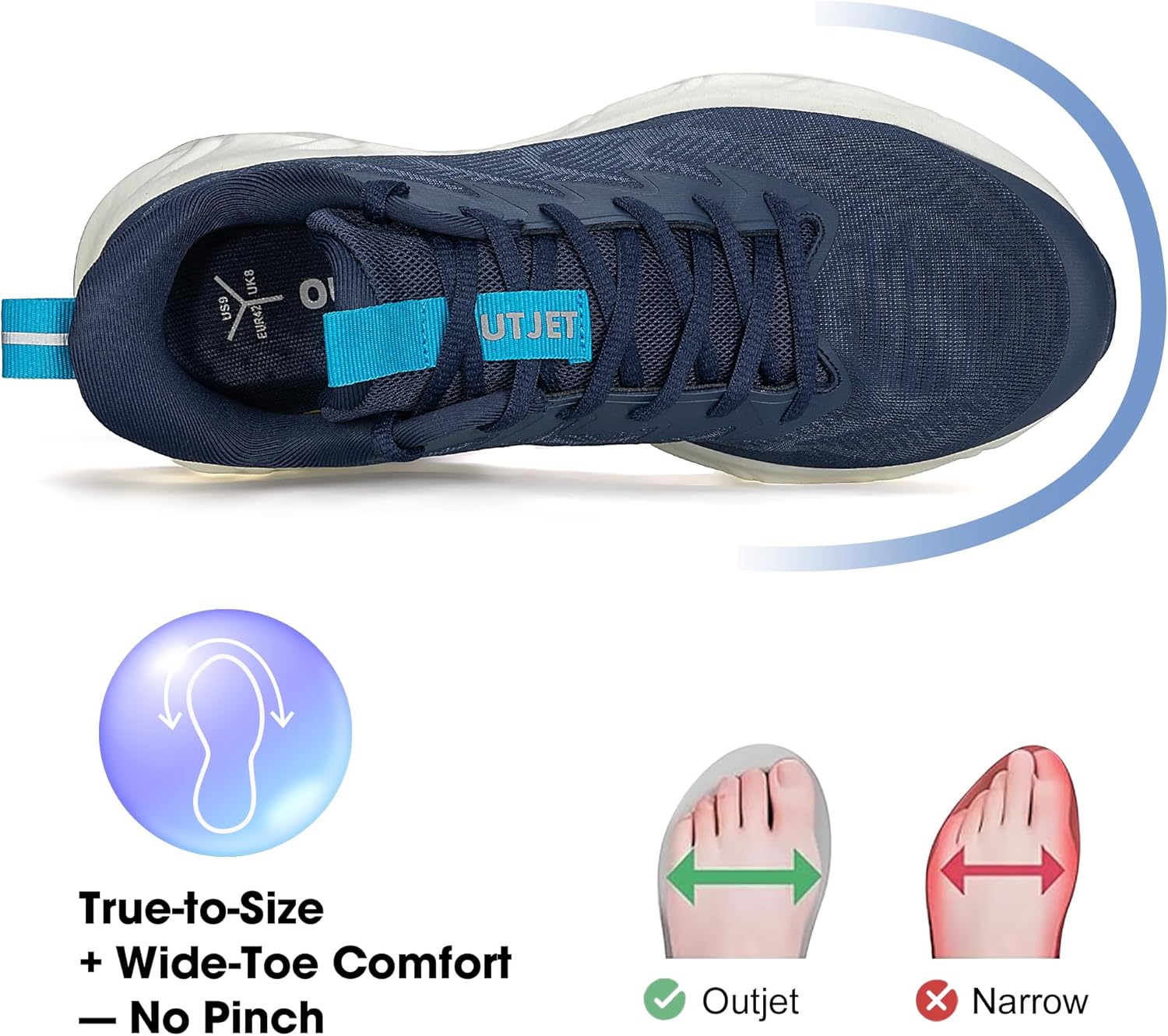 Men's Walking Running Tennis Cushioning Shoes Non-Slip Lightweight ActiveFloat Athletic Gym Workout Cross Training Comfortable Fashion Sneakers - Image 5