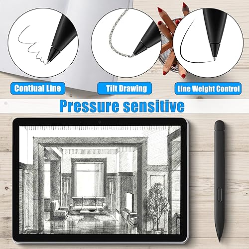 Miniatura 7 de Bolígrafo delgado de acero inoxidable sin desgaste, 2 puntas de repuesto, bolígrafo de control fino preciso como puntas de escritura suaves,