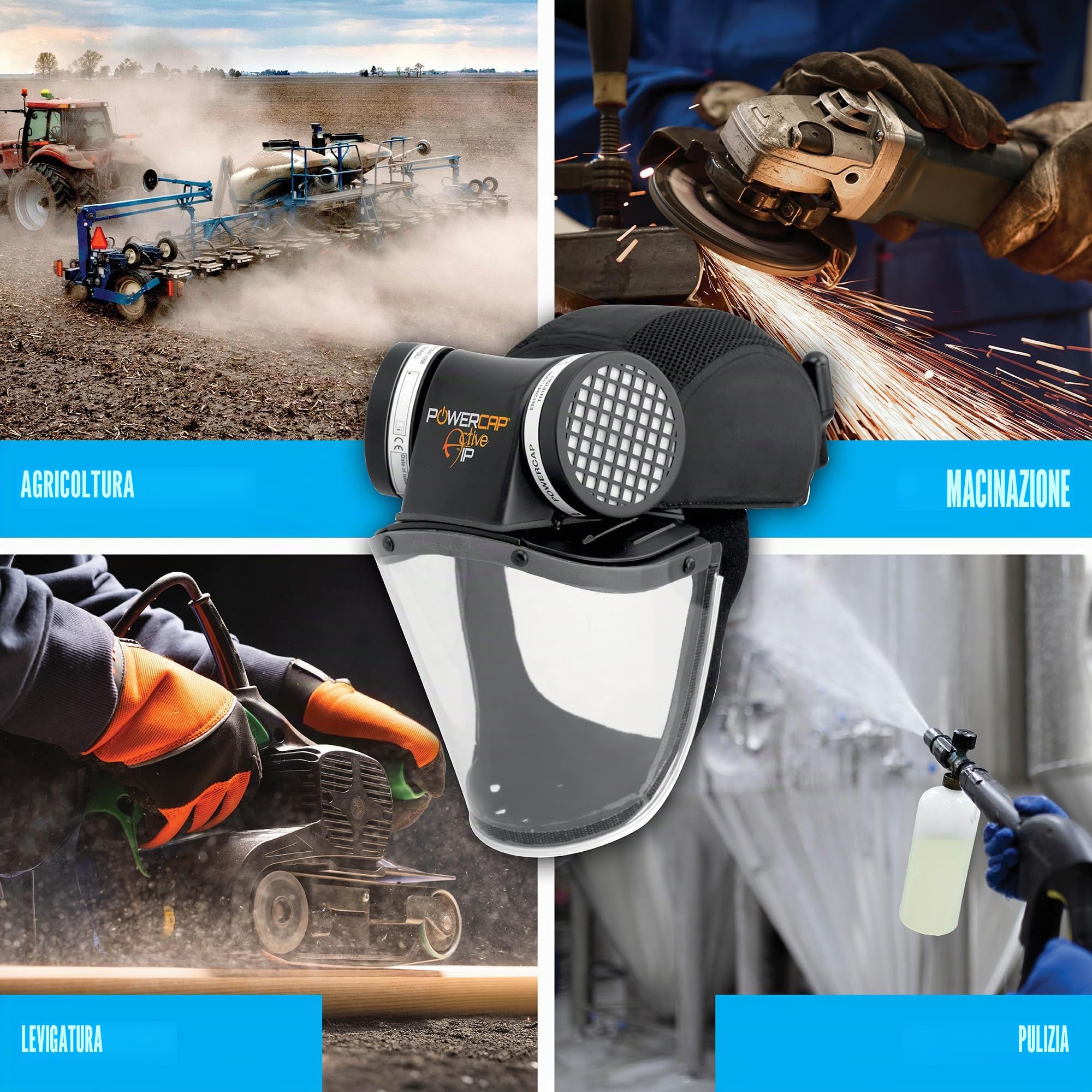JSP PowerCap Active IP Respiratore Elettroventilato con Visiera Antiurto