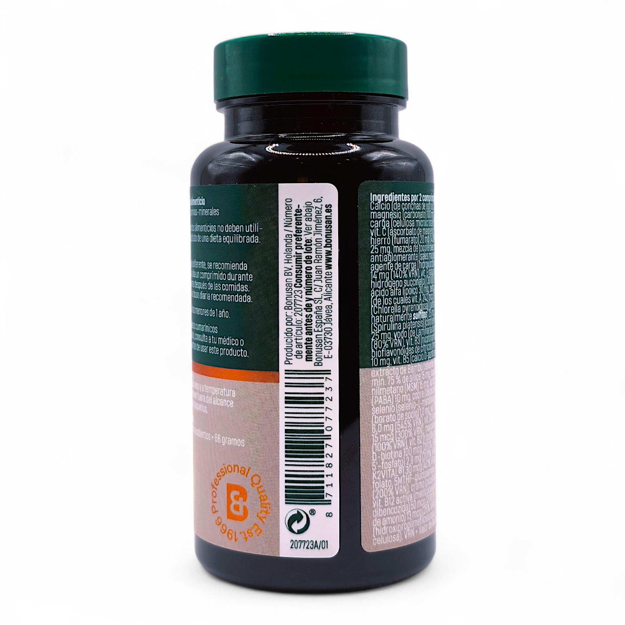 Bonusan Multi Natal Activo 60 Cápsulas - Multivitamínico para Embarazo y Lactancia con Ácido Fólico Activo, Hierro y Vitamina D3 y B12 - Reduce el Cansancio y Apoya el Desarrollo Fetal