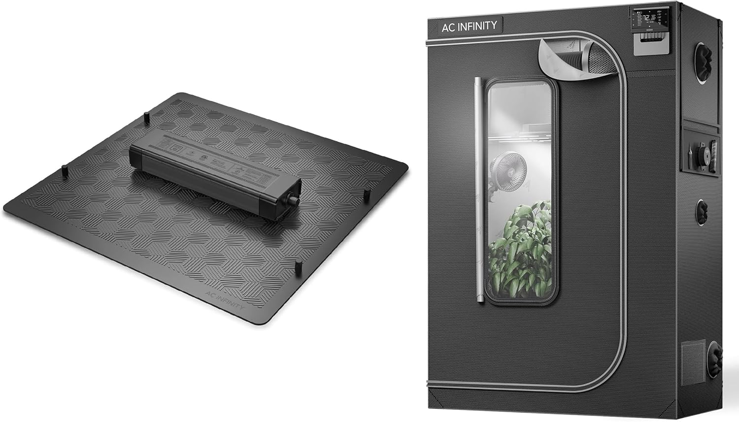 AC Infinity CLOUDLAB 642 & IONBOARD Bundle – CLOUDLAB 642 48"x24"x72" Grow Tent with 1" Poles & 2000D Mylar Canvas + IONBOARD S33 Full Spectrum Samsung LM301H LED Grow Light Board for Indoor Growing