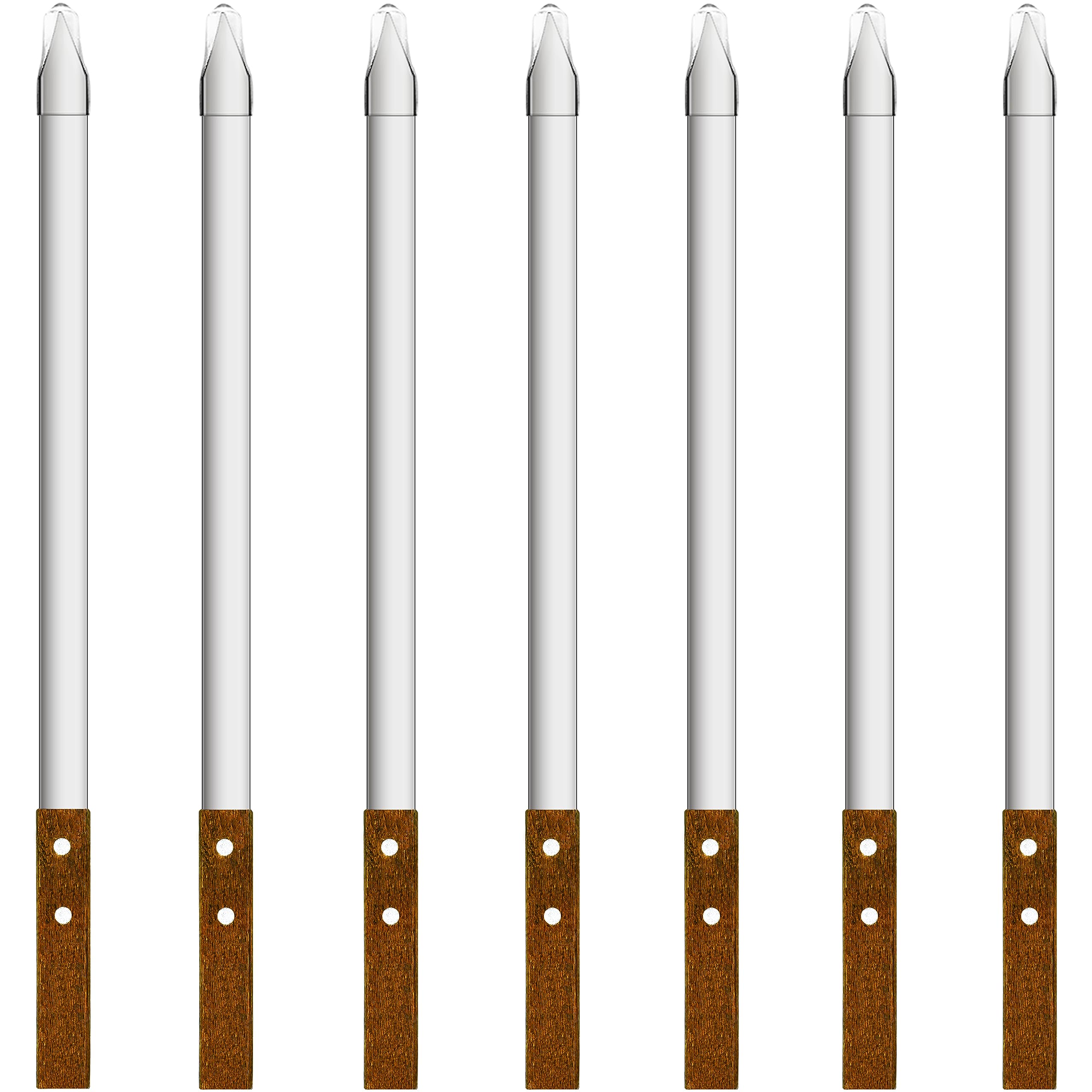 23.6 Inch Long Kabob Skewers,1Inch Wide Skewers for Kabobs,Metal Stainless Steel Skewers for Grilling,Extra Large Flat Kebab BBQ Skewers,Barbecue Kabob Sticks with Wood Handle,Set of 7 Kebob