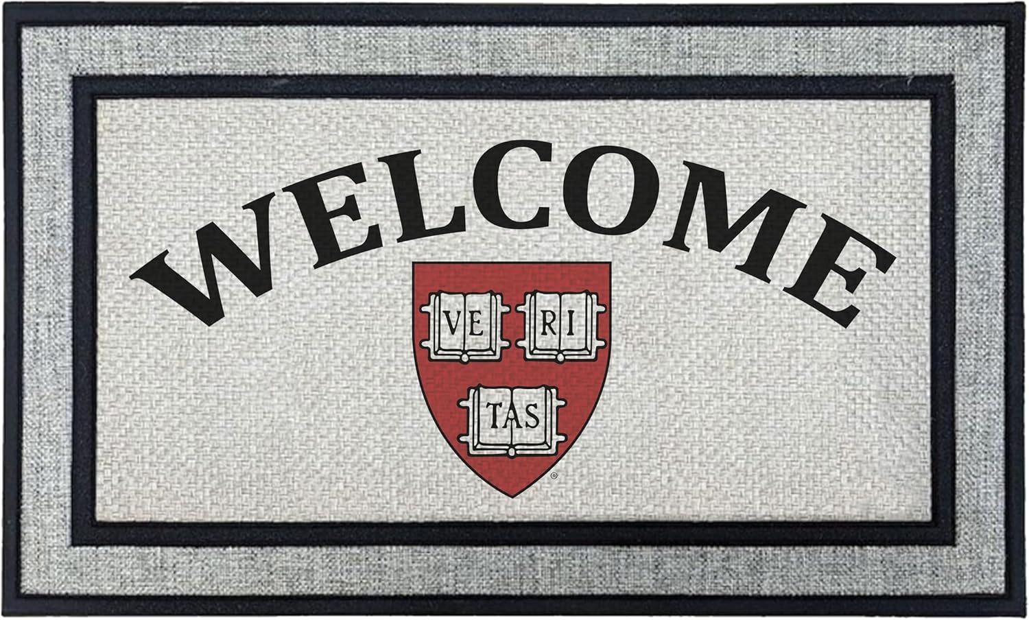 KH Sports Fan 18x30 Gray Harvard Crimson Welcome Doormat NCAA Rug