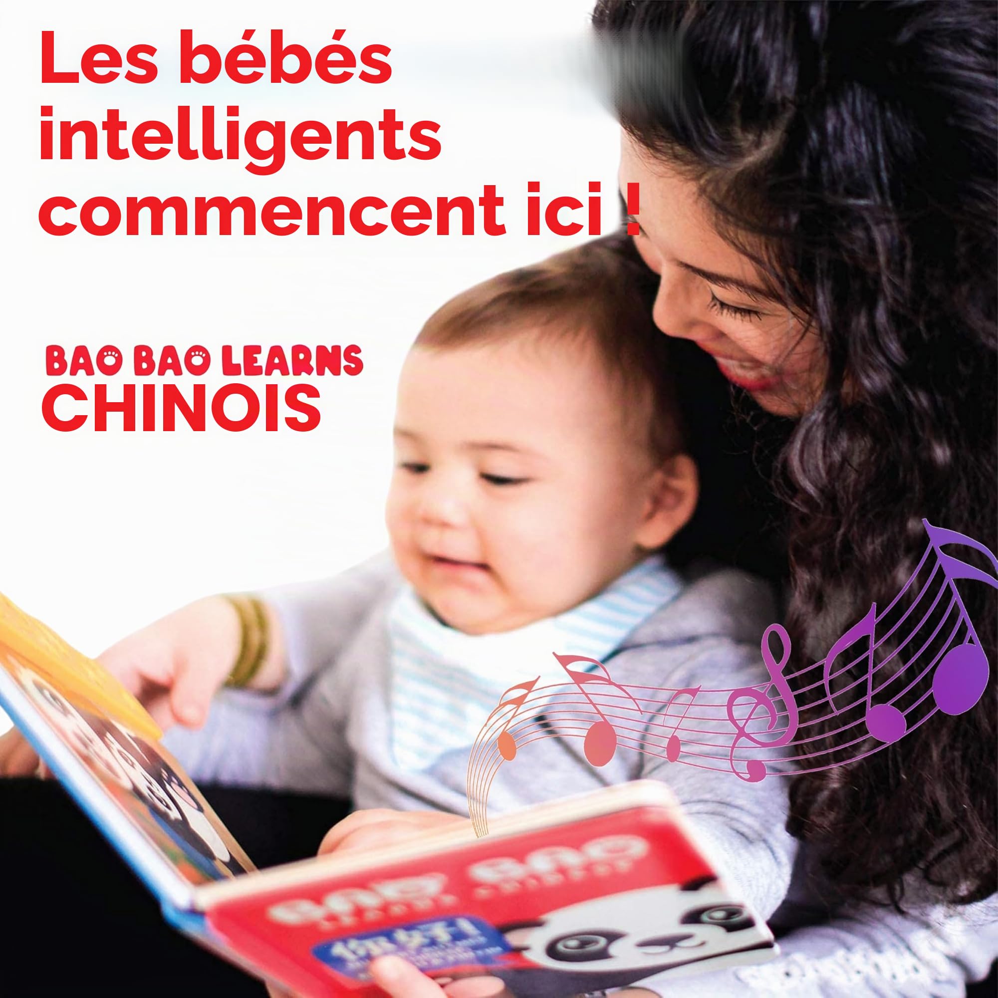 Bao Bao Learns Chinese Apprendre Le Chinois Mandarin avec Notre Musique Livre de comptines pour Enfants en Bas âge et bébés Jouet Musical interactif pour l'apprentissage Chinois.