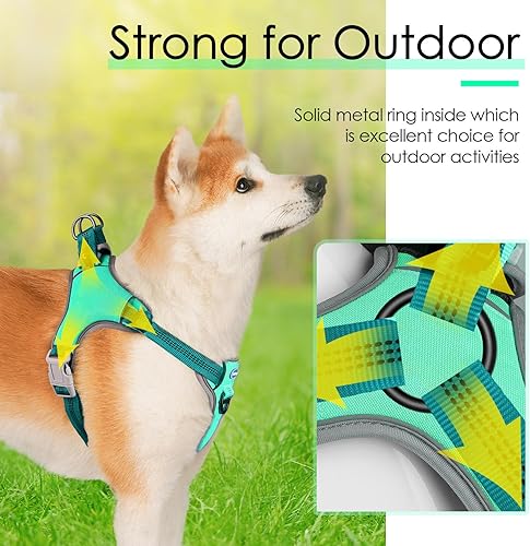Miniatura 4 de ThinkPet Dog Harness for Medium Dogs No Pull, Escape Proof Step-in Reflective Dog Vest Adjustable Breathable Halter Harness with BackFront Clip for