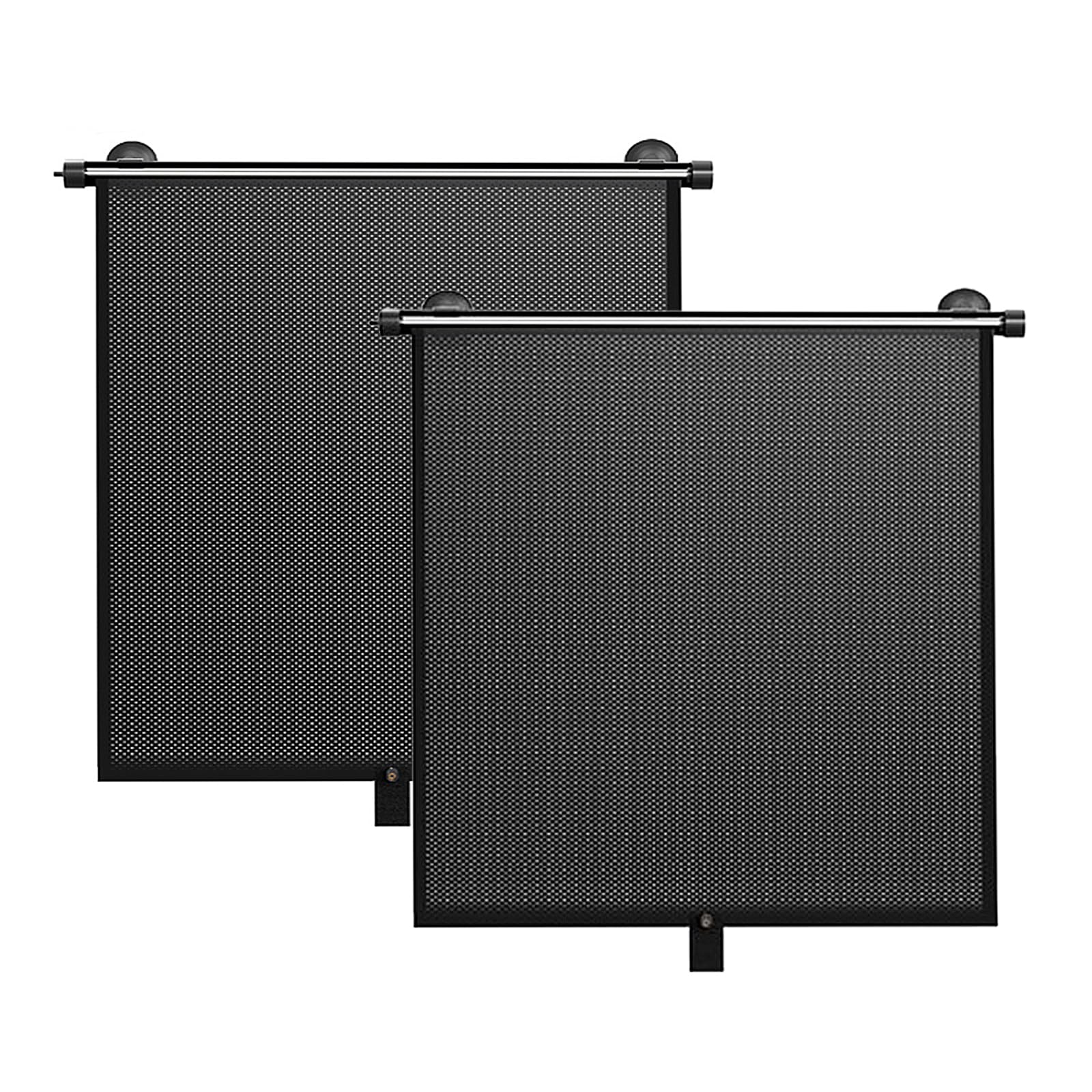 Photo 1 of 2 Pack Retractable Car Shades for Side Windows - Window Sun Shade for Car with Strong Suction Cups | Roller Shades UV Heat Block Sun Shade for Cars House Office Window (L:19.6"x19.6")