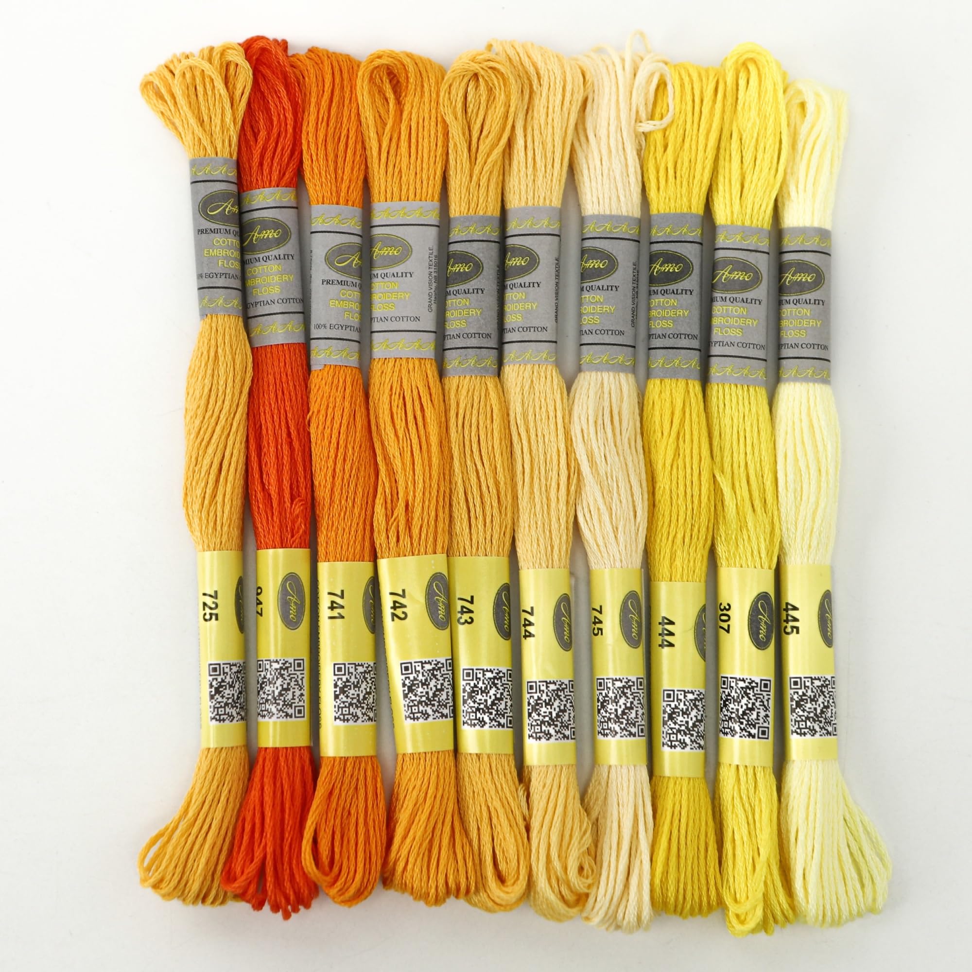 Stickgarn-Set, 505 Farben, langfaserige Baumwolle, 8 Meter pro Knäuel, ideal zum Nähen, Basteln und Quilten