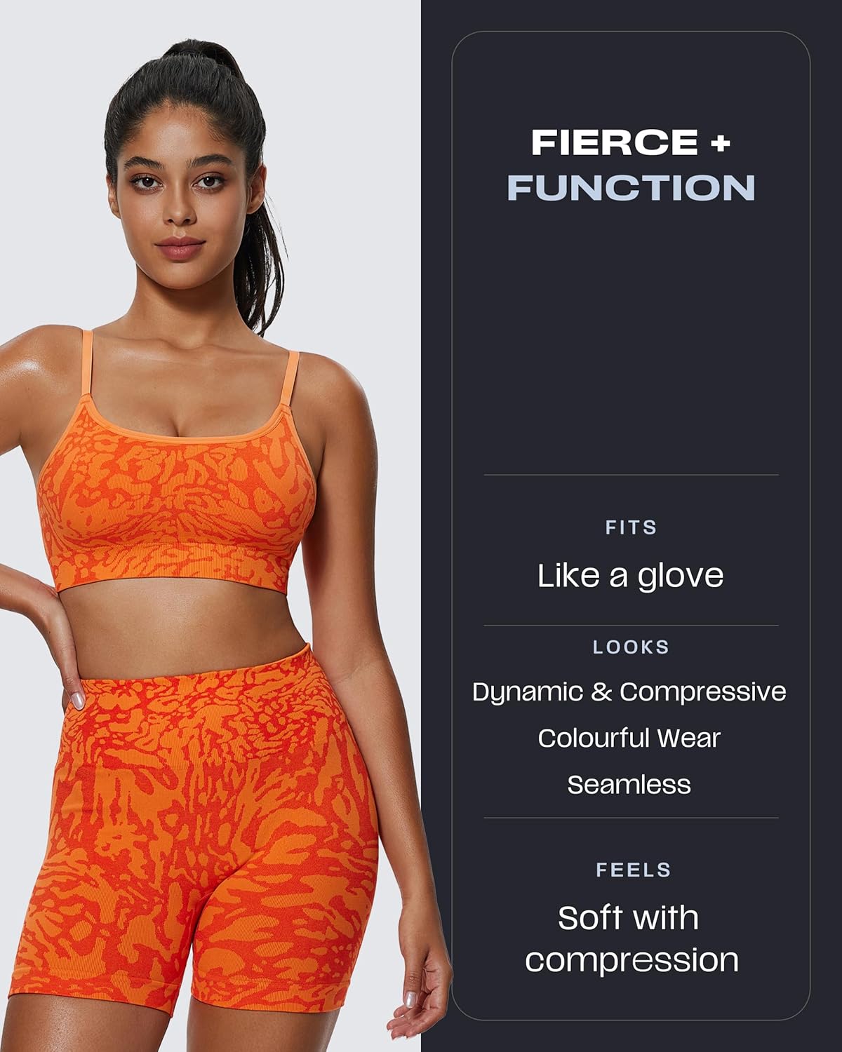 Aoxjox Seamless Camo Scrunch Workout Biker Shorts for Women Tummy Control High Waisted Athletic Gym Running Yoga Short 5" - Image 4