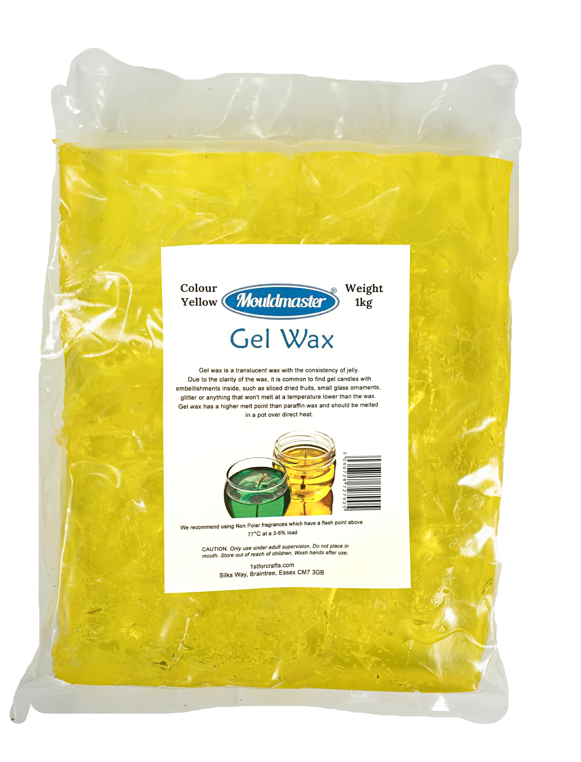 Mould Master Mouldmaster 1 Kg Candle Making Gel Wax, Yellow, 1kg