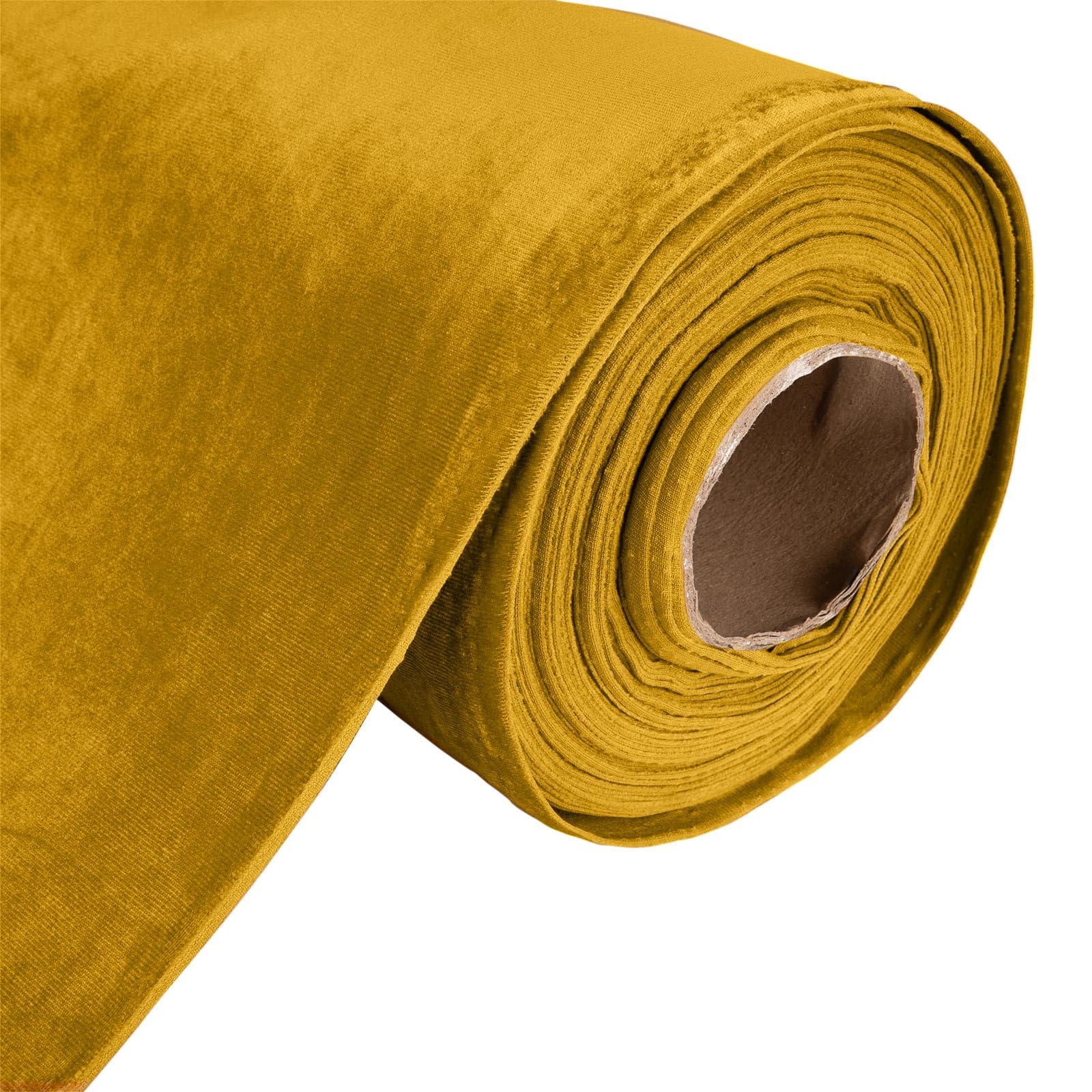 1m Soft Gold Velvet Fabric – 150cm 60 Inch Wide Plush Upholstery Material for Curtains, Blinds, Chair Covers, Cushions, Garments & Soft Furnishings – Velvet by The Metre by Discount Fabrics LTD — image 1