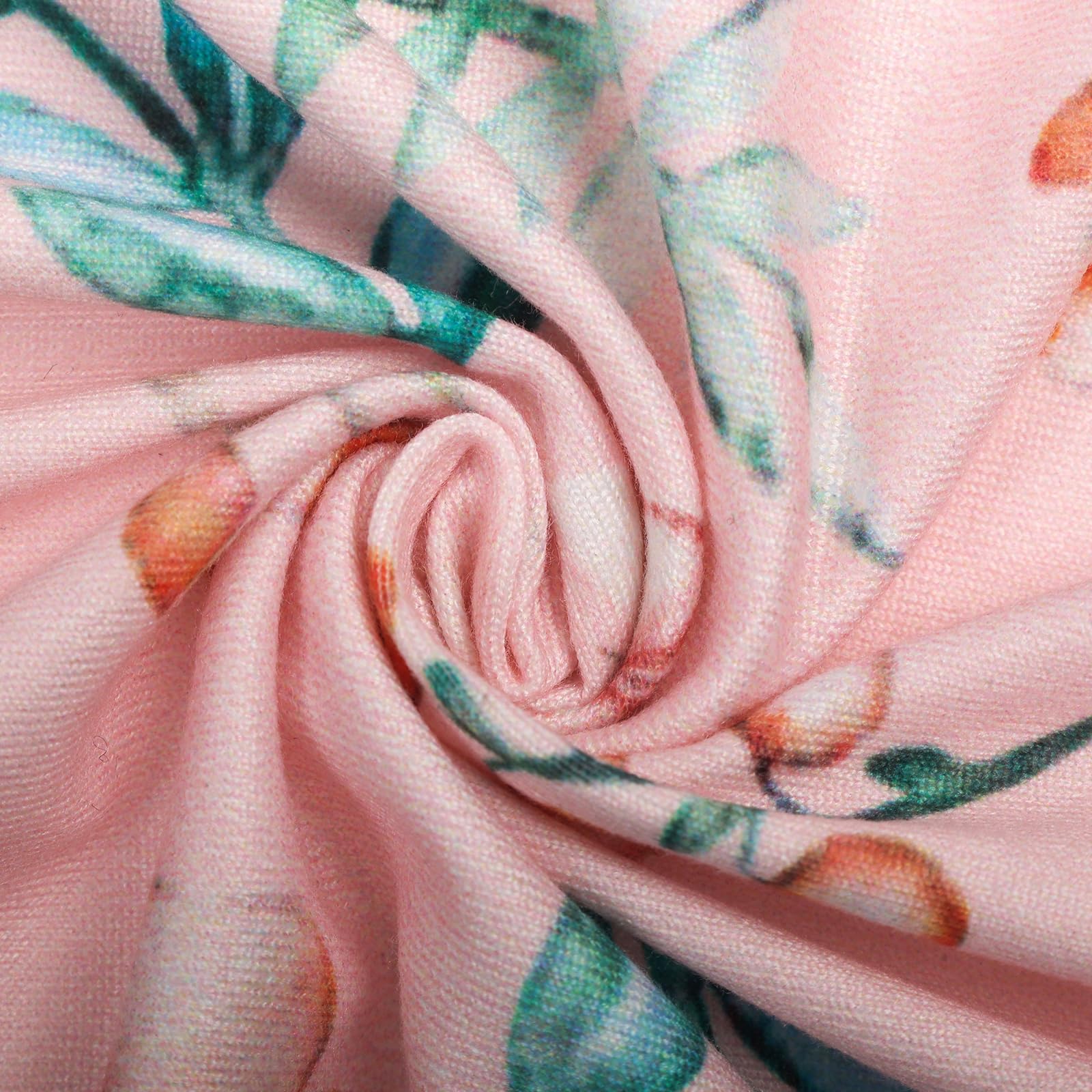 Funda elástica para cambiador de bebé, paquete de 2 unidades, suave, cómoda y segura (flor rosa)