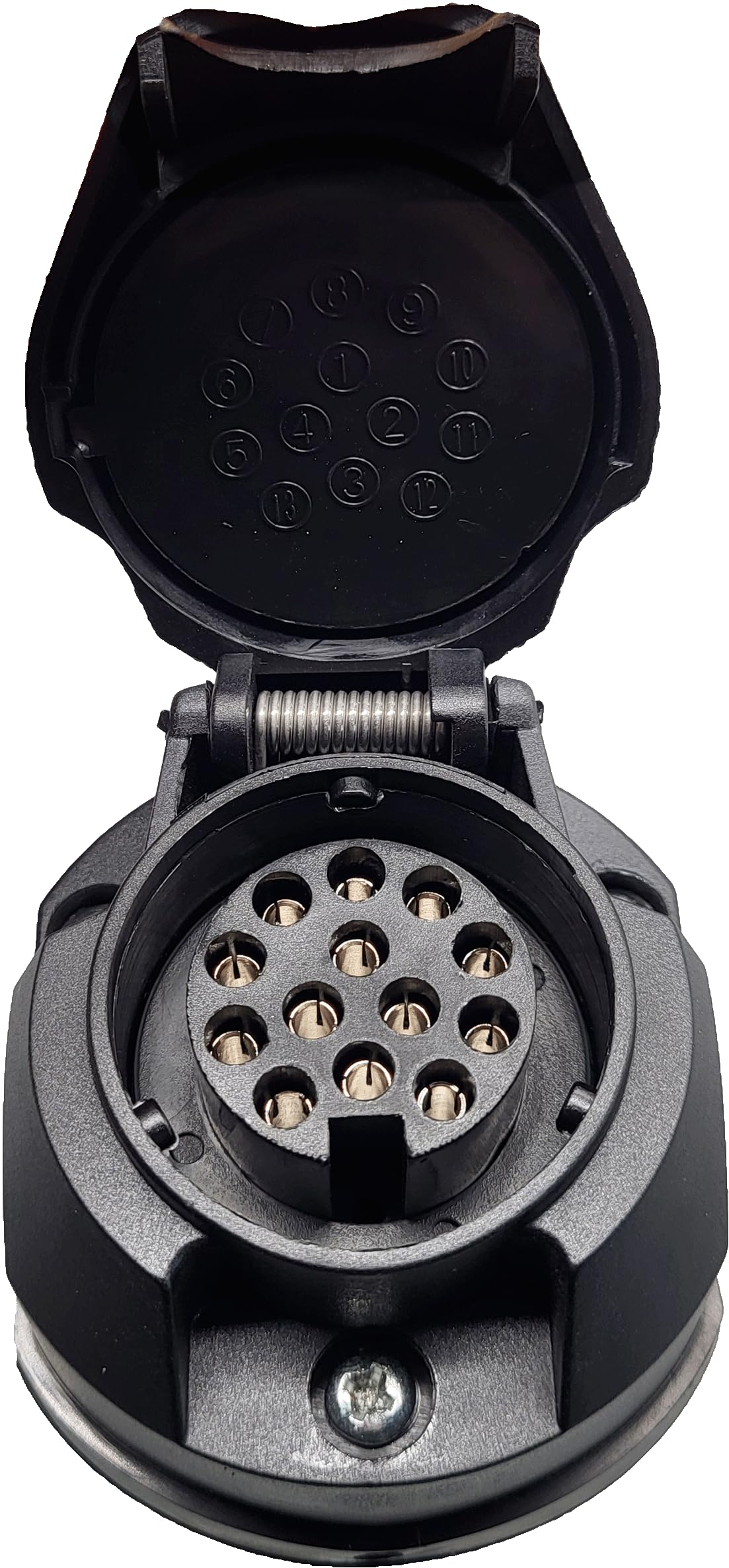 Berger & Schröter | Spannungswandler Adapter für Anhänger 7 polig 24V auf 13 polig 12V, ISO 1185, ISO 11446, Spannungsreduzierer