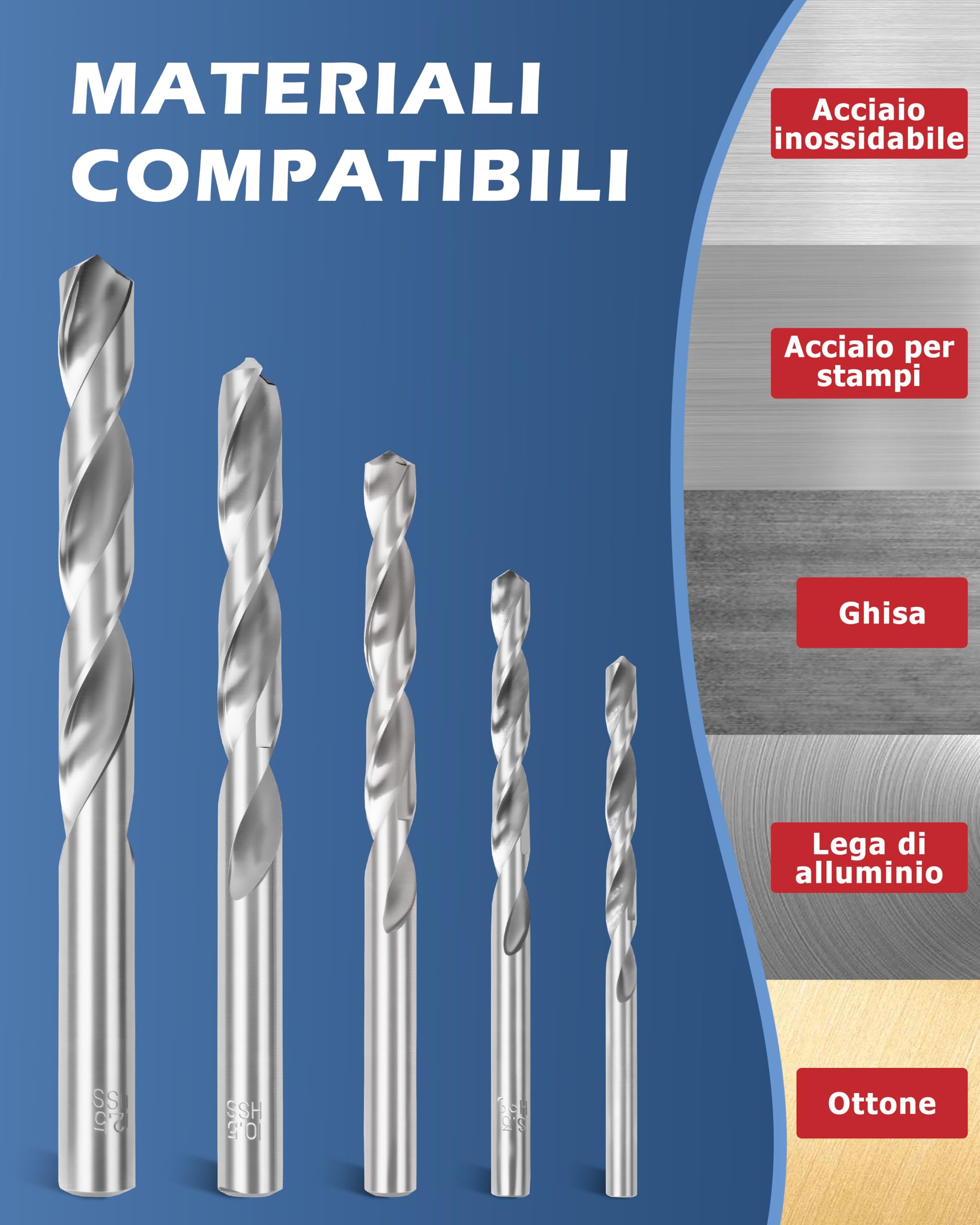 DAYUAN 131 pezzi, set di riparazione per trapano Helicoil, motore per auto, con manicotto filettato M5 M6 M8 M10 M12