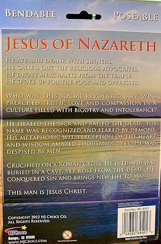 Miniatura 4 de NJ Croce Figura de Jesús de Nazaret de 6.5 pulgadas, juguete flexible, regalo religioso, gran personaje de la Biblia para juegos de escondite,