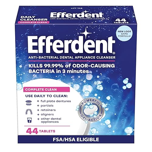 Efferdent - Tabletas de limpieza dental, completamente limpio, 102 tabletas