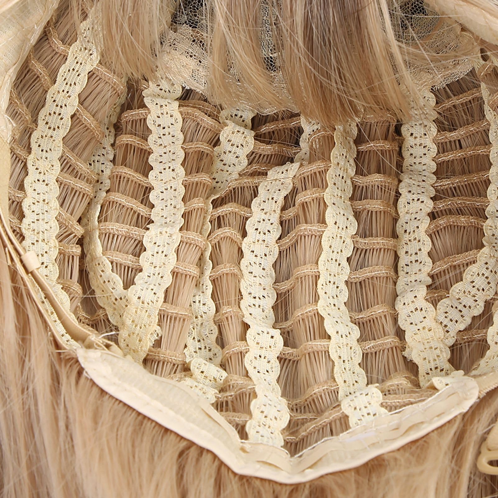Blond peruka z ludzkich włosów, blond peruka z koronkowym frontem, peruka z prawdziwymi włosami z koronkowym frontem, długie proste blond syntetyczne włókno odporne na wysoką temperaturę, MQF288 1 dla
