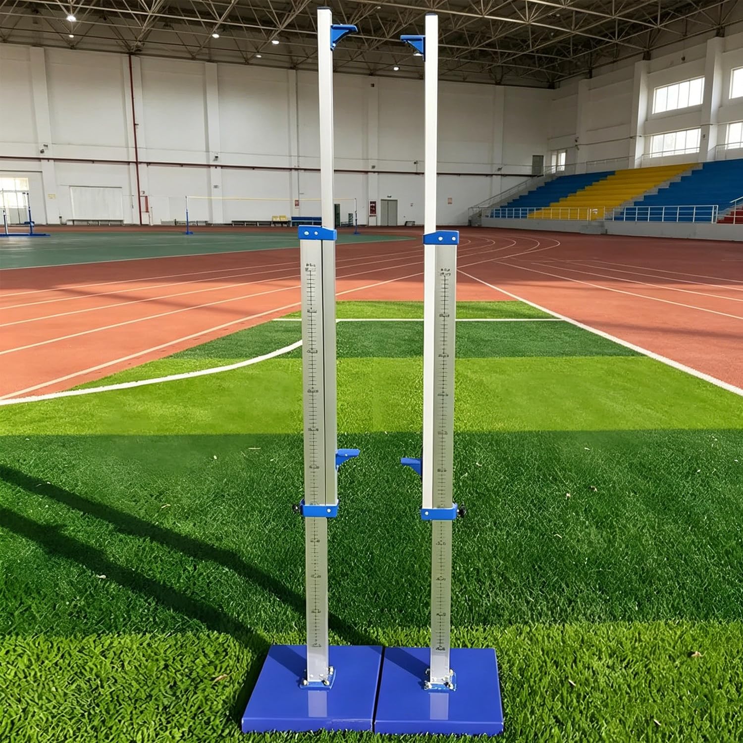 Hochspring-Ständer-Set, verstellbarer Aluminiumrahmen mit solidem mobilen Eisensockel, Höhenbereich 30–230 cm, ideal für Leichtathletik- und Fitnessstudio