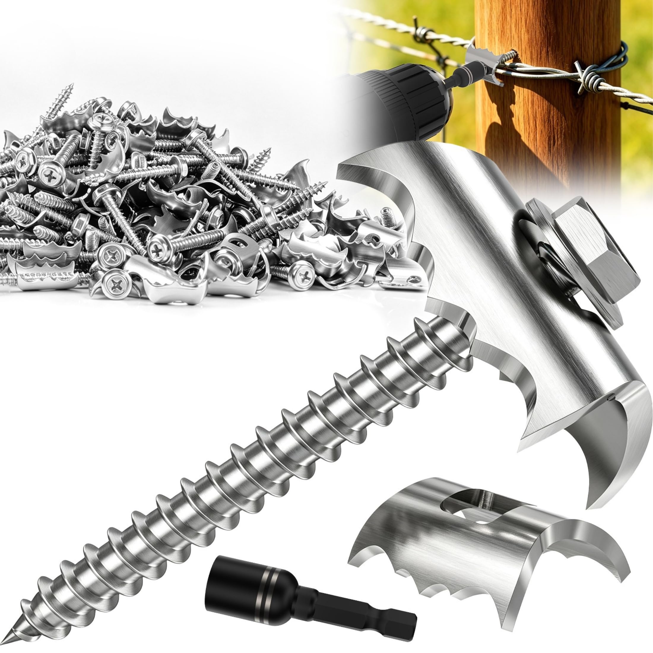 Stainless Steel Fence Staples - 200 Pack -10