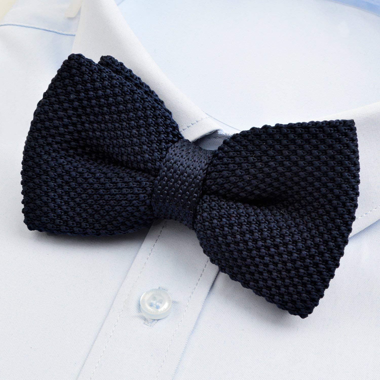 Men's Solid Color Knitted Bow Tie Knitting Casual Tuxedo Bowties