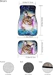 Aoopistc 4pc/Set Arc-en-ciel Boho Ethnic Tie Dye Imprimé tapis de voiture Universal Fit véhicule antidérapant protection des voitures tapis tout temps devant plancher tapis Fit camion, véhicule, Sedan, Accessoires de voiture