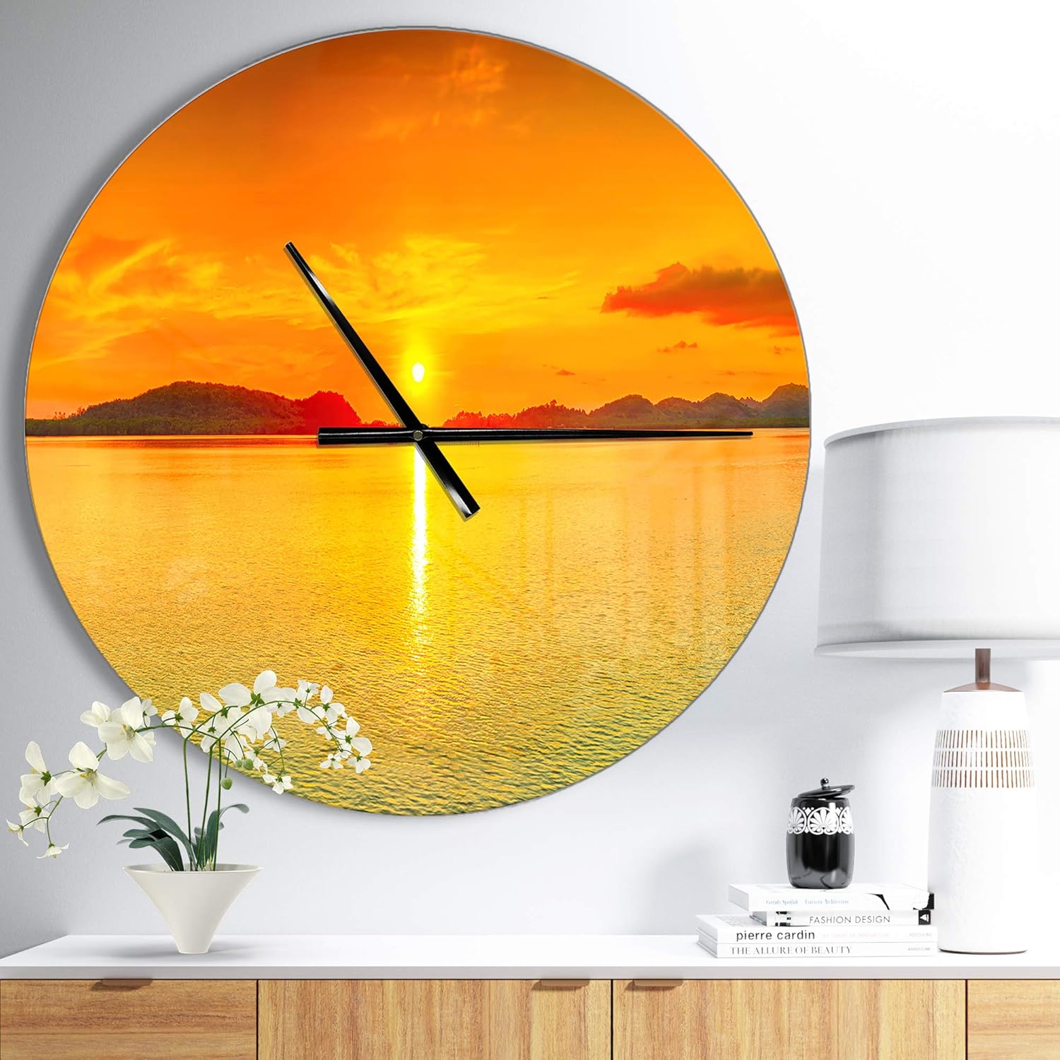 'Sunset Panorama ' Modern Wall Clock for Home Bedroom Bathroom Office Living Room Decoration