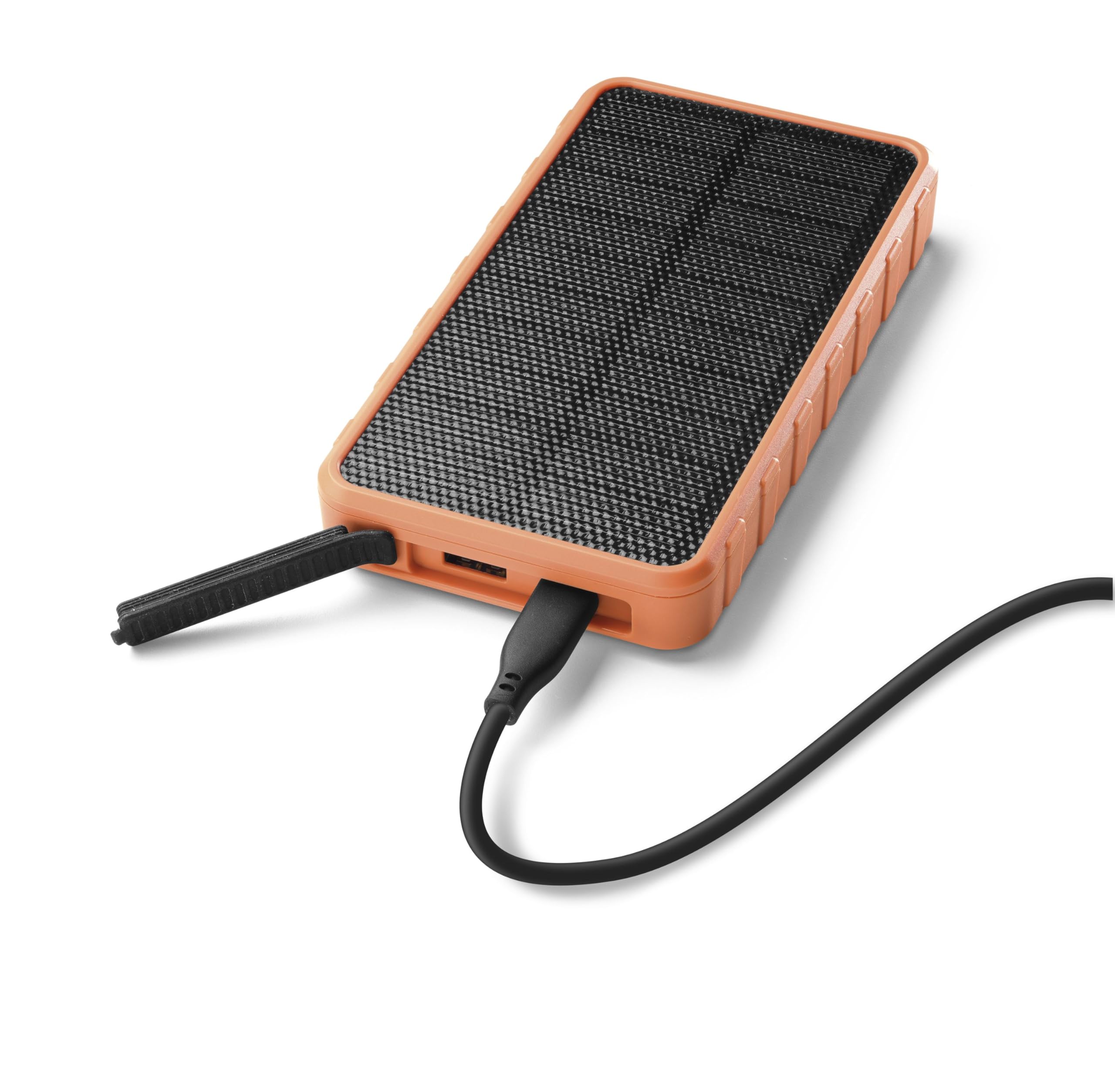 Cellularline - Power Bank Solar - Cargador portátil con Panel Solar ETFE de 1,5 W - Capacidad 10000 mAh - Resistente al Agua y al Polvo USB-C Power Delivery 20W - Naranja