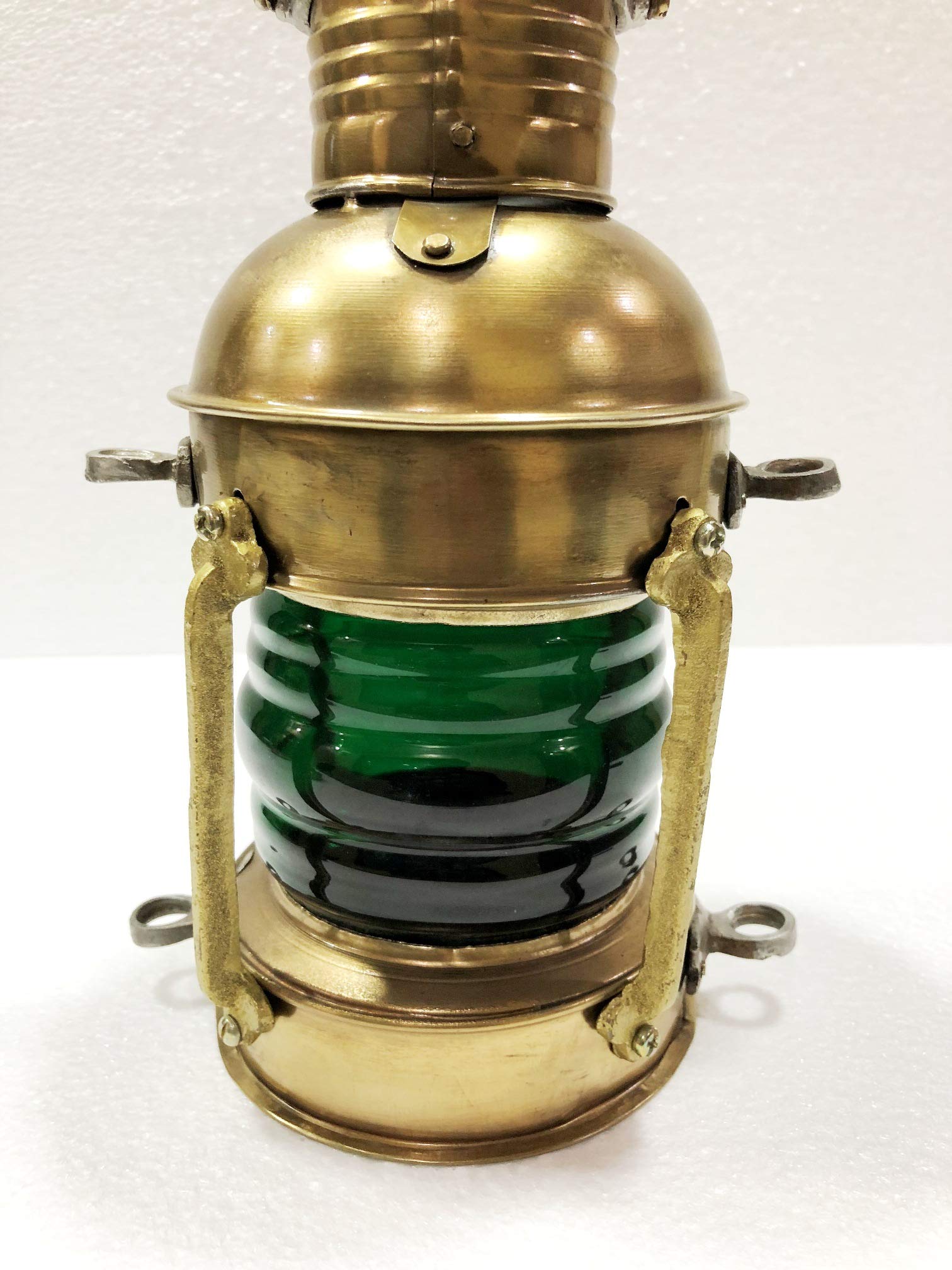 珍しいアンティーク★綺麗なグリーン ダルマランタン★オイルランプ 昭和レトロ船舶 珍しいアンティーク☆綺麗なグリーン ダルマランタン☆オイル