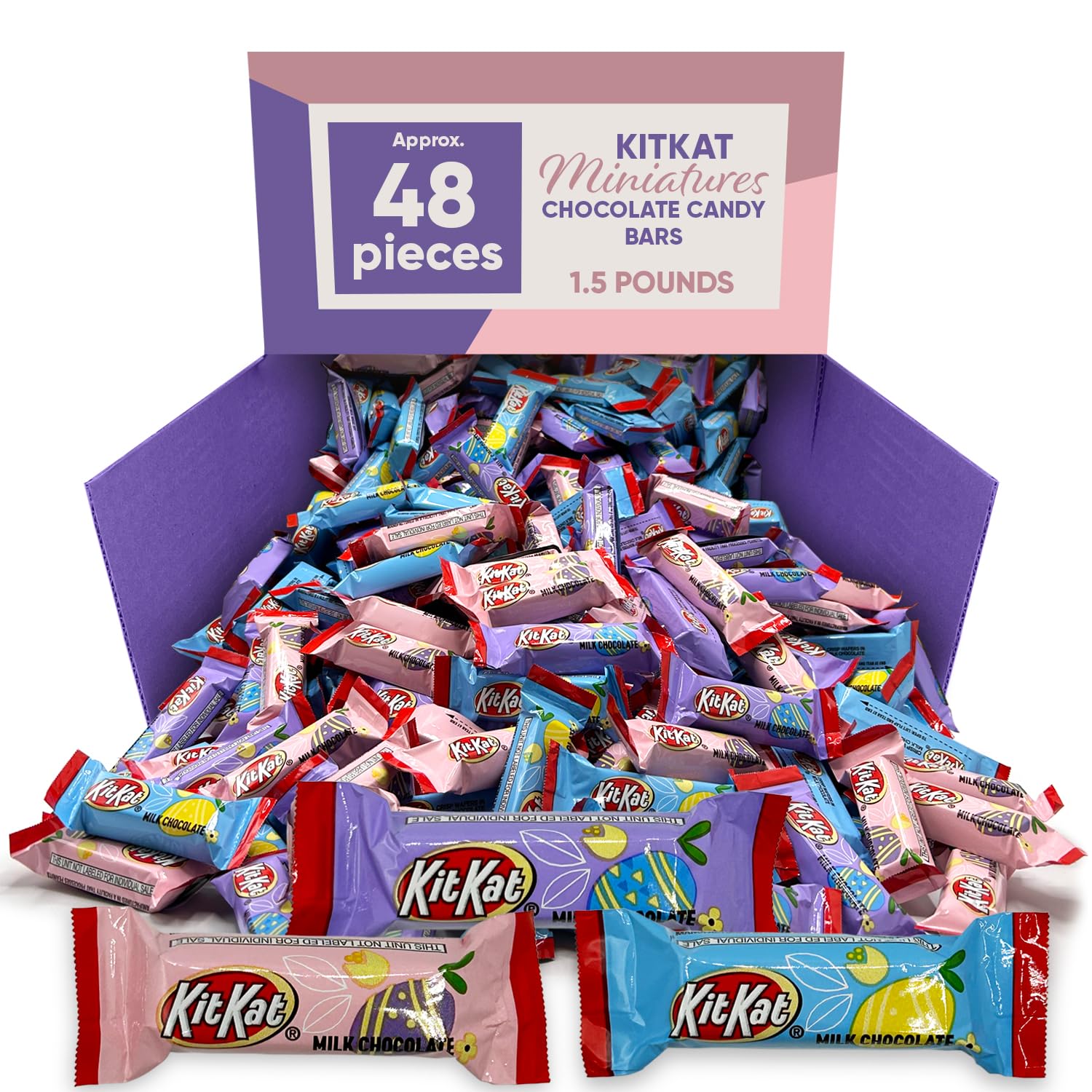Buy KitKat Bar Miniatures 1.5 Pounds Approx 48 Pieces Bulk Candy