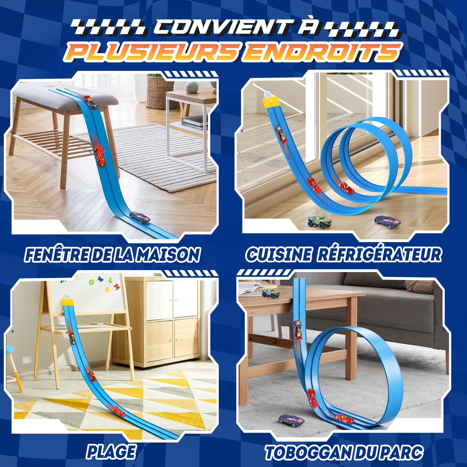 Circuit Flexible Voiture Enfant 3 4 5 6 7 8 Ans, Cadeau Enfant 3-8 Ans Garcon Circuit De Voiture Jouet Garcon 3-8 Ans Piste Voiture Flexible Jeu Garcon Cadeau Anniversaire Fille 3 4 5 6 7 8