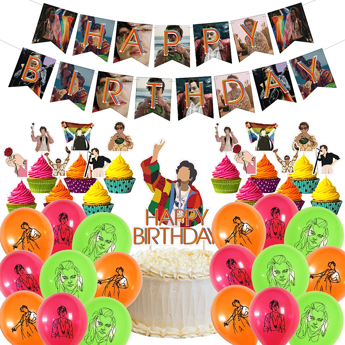 Buy Harry styles birthday decorations, party decorations Set includes