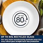 Corelle 12pc Bella Faenza Dinnerware Set for 4-3X More Durable Glass, Half Weight of Ceramic, up to 80% Recycled