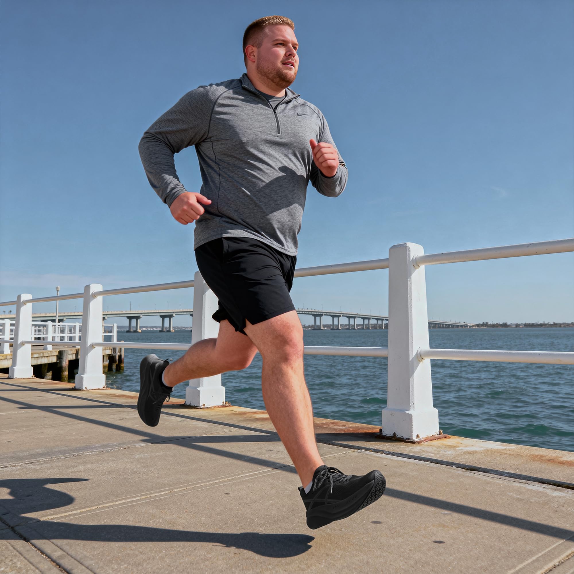 ALLSWIFIT Męskie buty do biegania szosowego poduszka buty tenisowe antypoślizgowe wygodne lekkie siłownia trening atletyczny wsparcie łuku trampki do chodzenia Active5K