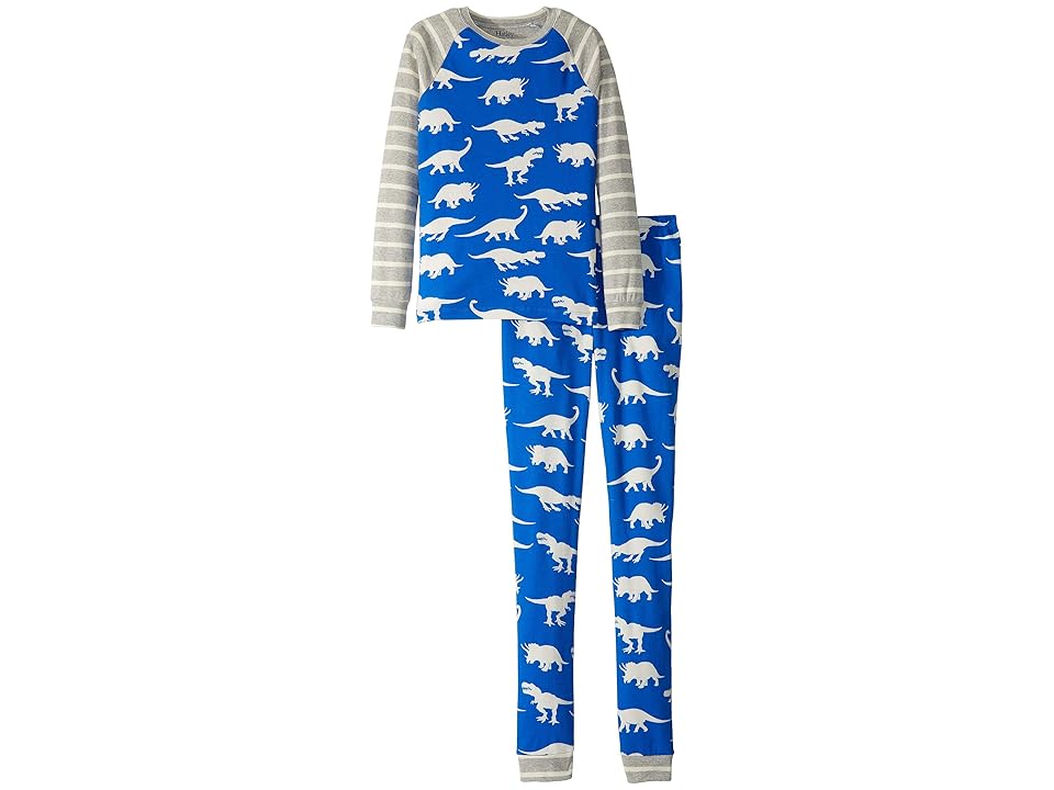 

Hatley Kids Roaming Dinos Organic Cotton Pajama Set (Toddler/Little Kids/Big Kids) (Blue) Boy's Pajama Sets