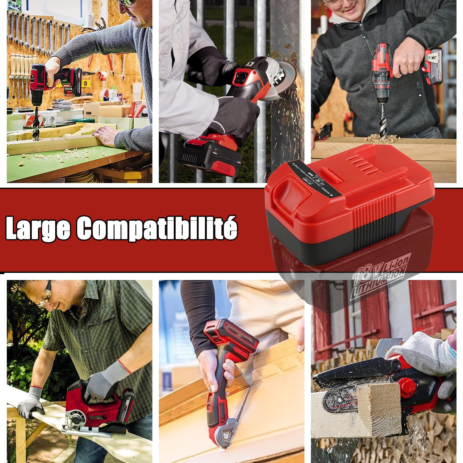 Energup 2 adattatori per batteria Einhell da 18 V per Makita a Einhell, adattatore per batteria Makita 18 V MT18EIN