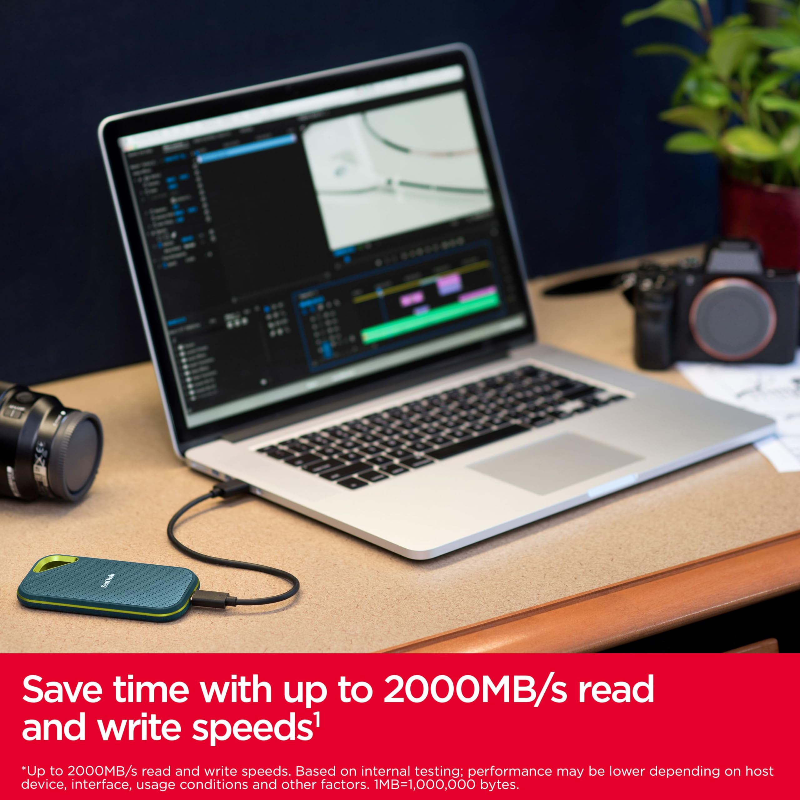 Amazon | SanDisk Extreme PRO ポータブルSSD 1TB (最大2000MB/秒の