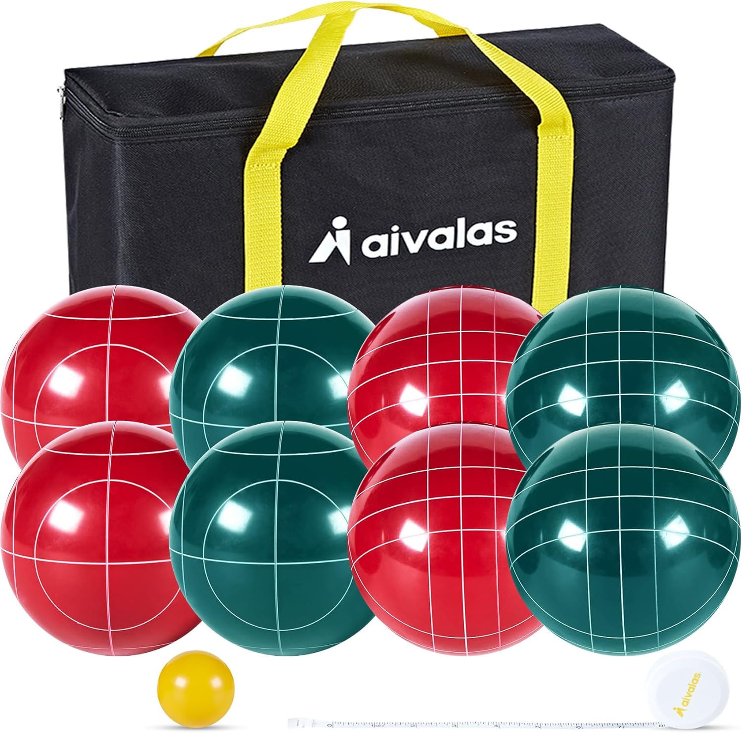 Aivalas Bocce Ball Set, 107mm Official Bocci Ball Set with
