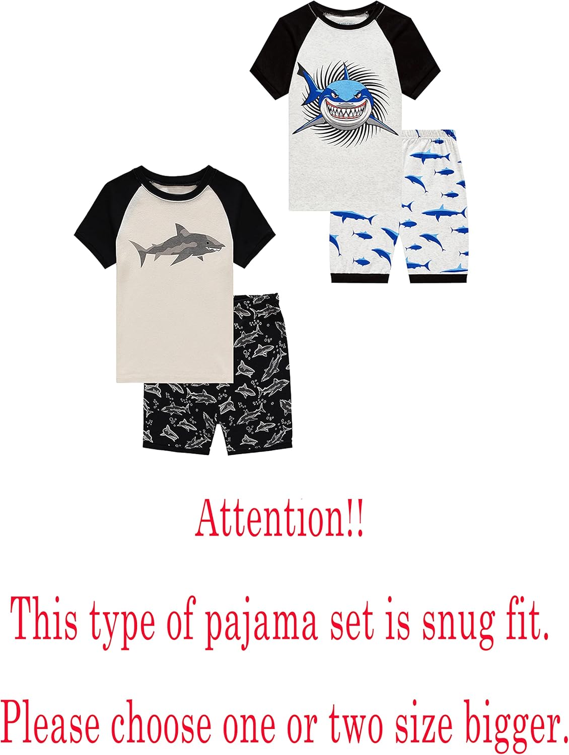 Family Feeling Boys Summer Pajamas Sets Short 100% Cotton Pjs - Image 2